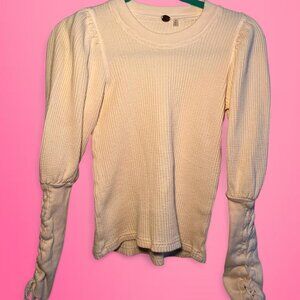 Vintage Free People cream thermal top